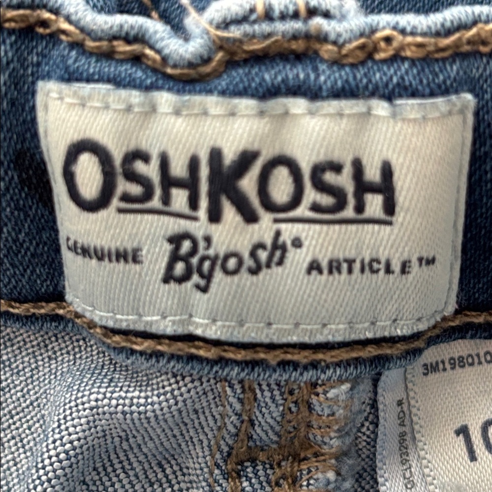 Oshgosh Girls 10 Blue Denim Heart Pattern Mid Rise jeans - Picture 7 of 9